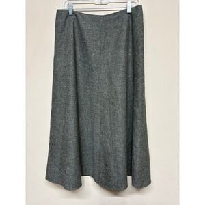 Jones Wear Gray A-Line Skirt Size 10 Wool Blend Lined Career Midi Office Vintage